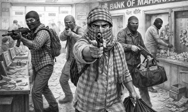 दिनदहाड़े बैंक डकैती: हेलीकॉप्टर से पहुंचे डीजीपी, डकैतो पर 50 हज़ार के इनाम का एलान