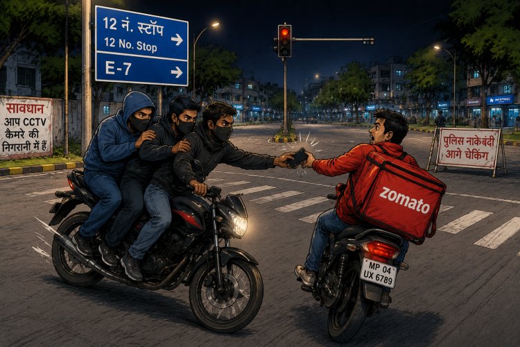 हबीबगंज में रात का घातक घेरा,डिलीवरी बॉय से ‘लूट एंड रन’ का खेल फेल!!
